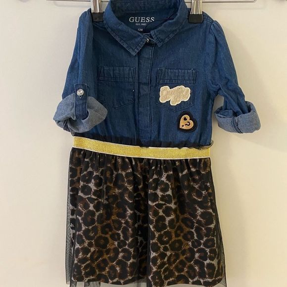 🆕 GUESS Baby Denim Dress & Bloomers Set - Picture 2 of 15